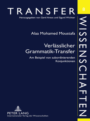 cover image of Verlaesslicher Grammatik-Transfer